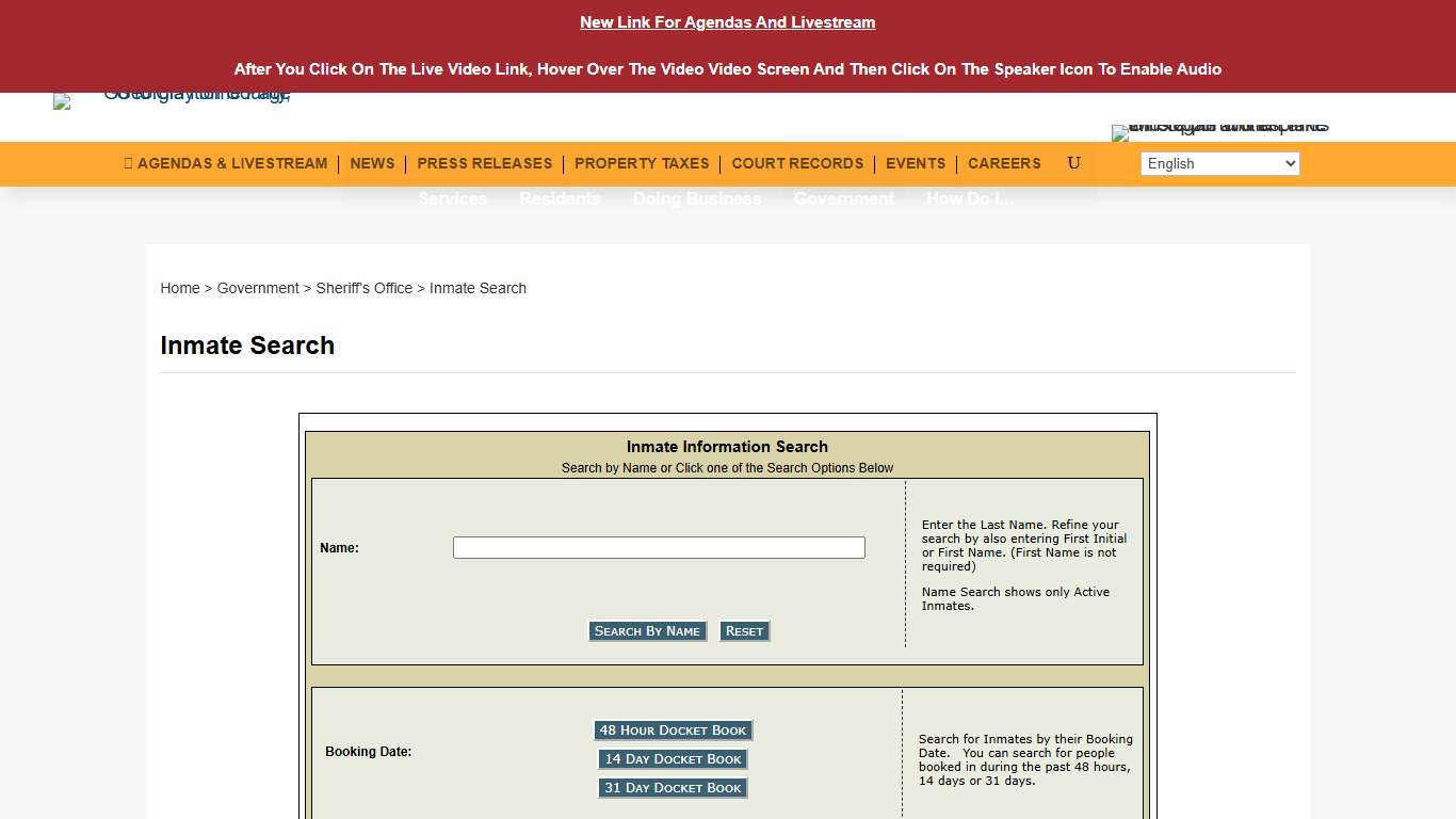 Inmate Search - Clayton County, Georgia